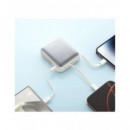 JOYROOM Bateria Externa 10000Mah Con Certificacion China Homologada CCC 22.5W Blanco+Cable C+Light