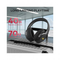 MONSTER Auricular BLUETOOTH Tipo Casco Persona 5TH Anc con Cancelacion Ruido Negro