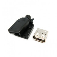 EUROCONNEX Conector USB Tipo A-hembra Soldar, con Carcasa