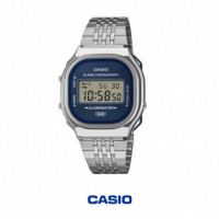 CASIO A140WE-2A | Vintage – Reloj Digital Plateado Azul