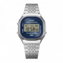 CASIO A140WE-2A | Vintage – Reloj Digital Plateado Azul