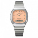 CASIO AQ-240E-4A | Collection – Reloj Analógico-Digital Esfera Salmón