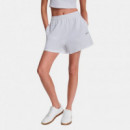 Short Metallic Bubble Logo Smocked  DKNY