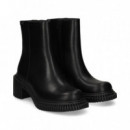 Botin Plataforma Piel Negro  CAMPER
