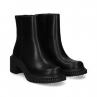 Botin Plataforma Piel Negro  CAMPER