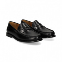 Mocasin Antifaz Piel Negro  HUGO BOSS