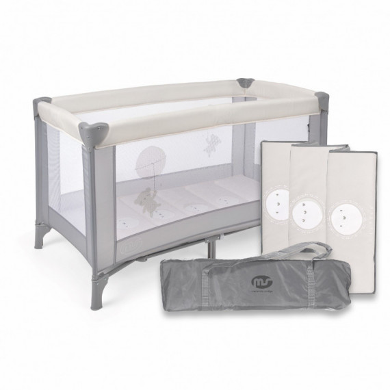 Cuna De Viaje Basic Crema/gris