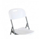 SUNGARDEN SG0157 SILLA RESINA PLEGABLE PRO 44X53X83CM BLANCA