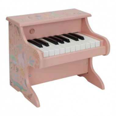 Piano de Madera Rosa Safari Friends  LITTLE DUTCH