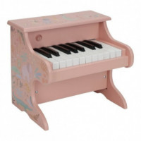 Piano de Madera Rosa Safari Friends  LITTLE DUTCH