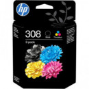 HP Pack de 2 Tintas 308 Negra y Color