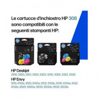 HP Pack de 2 Tintas 308 Negra y Color