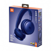 Auriculares Bluetooth JBL Live 680NC con Cancelación de Ruido Azul