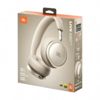 Auriculares Bluetooth JBL Live 680NC con Cancelación de Ruido Champange