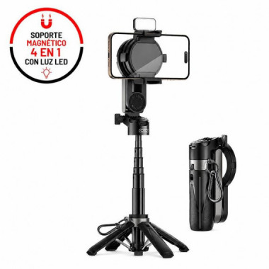 Soporte Selfie Magn&eacute;tico SS24 (lw) con Tr&iacute;pode, Luz Led y BLUETOOTH XO