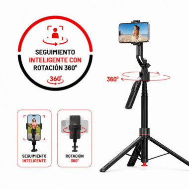 Soporte Selfie Tr&iacute;pode SS28 con Seguimiento Inteligente y BLUETOOTH XO