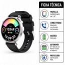 Reloj Inteligente Deportivo GT4 con Pantalla Mini Negro XO