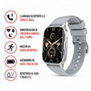 Reloj Inteligente Deportivo J10 Pantalla Amoled Cuadrado Magnético Gris XO