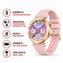 Reloj Mujer J13 con Pantalla Amoled Forma Rombo Redonda Rosa XO