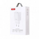 Cargador Rápido 20W USB CE15 Blanco XO