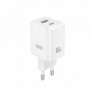 Cargador Rápido 45W USB C 45W + USB a 18W Blanco XO