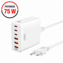 Cargador Rápido 75W con Cable 1.5M Blanco XO