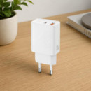 Cargador Rápido 20W USB a + USB C Blanco XO