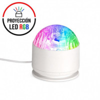 Lampara Proyector Led Aurora y Ondas de Agua OZ17 Blanco XO