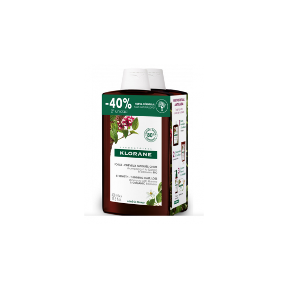 KLORANE Champu a la Quinina 2ºUN 40% 400 Ml