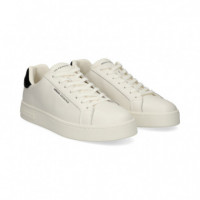 Talon Negro Deportivo Piel Blanco  ARMANI EXCHANGE