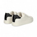 TALON NEGRO DEPORTIVO PIEL BLANCO