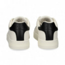 TALON NEGRO DEPORTIVO PIEL BLANCO