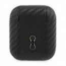 BMW Funda AirPods Fibra Carbono Negro
