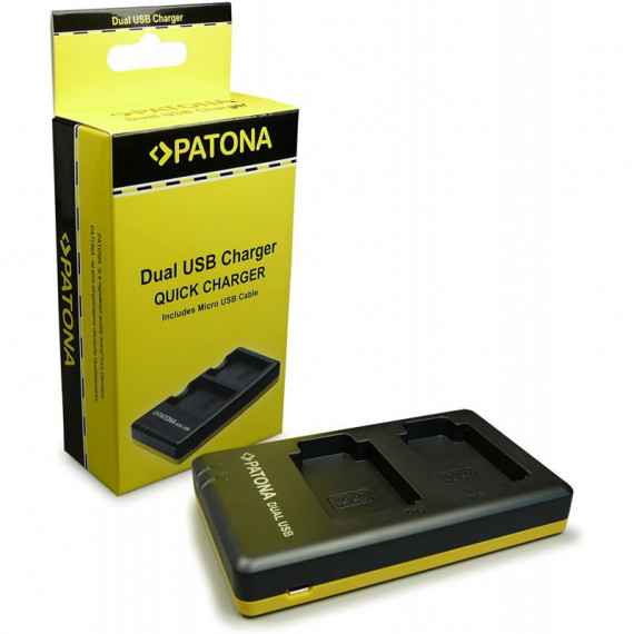 PATONA Cargador Dual Lcd para Fuji NP-W235
