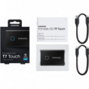 SAMSUNG Ssd Externo T7 Touch 1TB Negro USB 3.2