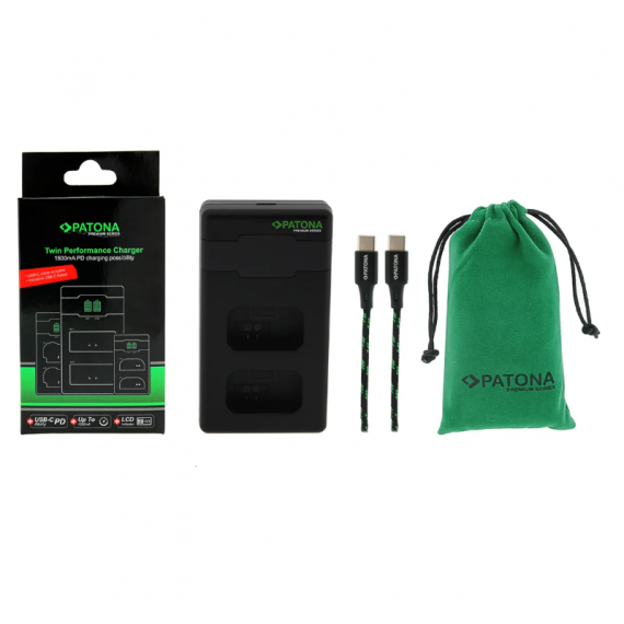PATONA Cargador Premium Twin para Batería Sony NP-FW50 Compatible con Usb-c Pd 161964