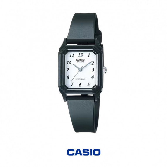 CASIO LQ-142-7B Reloj Analógico Negro con Esfera Blanca