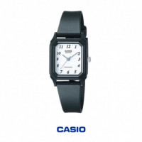 CASIO LQ-142-7B Reloj Analógico Negro con Esfera Blanca