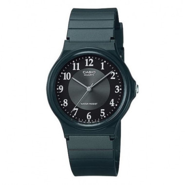 CASIO MQ-24-1B3 Reloj Anal&oacute;gico para Hombre - Esfera Negra con N&uacute;meros Blancos - Cl&aacute;sico y Resistente Al Agua