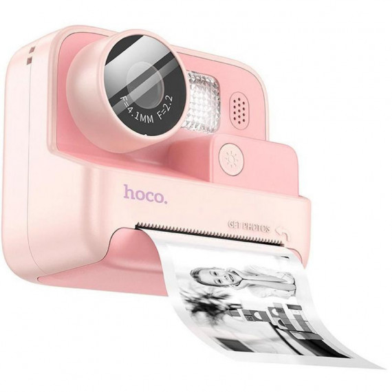 HOCO DV200 Cámara Digital Infantil con Impresora Térmica Rosa