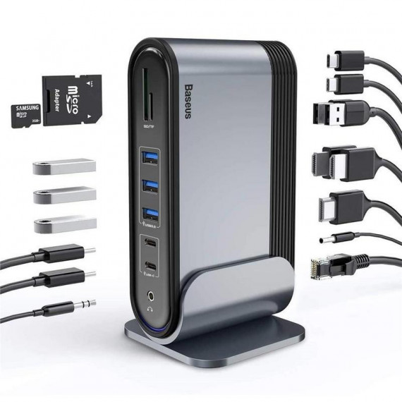 BASEUS Hub 17-EN-1 Usb-c con 3 HDMI