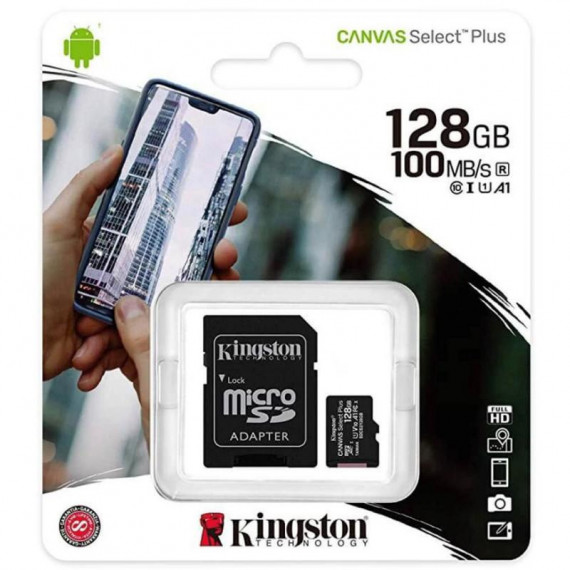 KINGSTON Canvas Select Plus 128GB Microsdxc