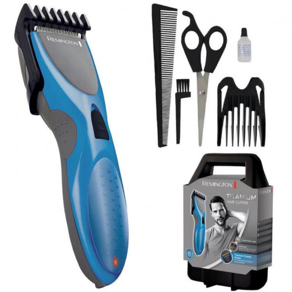 REMINGTON HC335 Cortapelos Recargable Titanium Azul