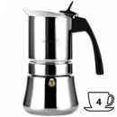 FAGOR Etnica Cafetera Italiana 4 Tazas Acero Inoxidable
