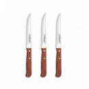 ATEMPO Pack 3 Cuchillos Multiusos Filo Doble