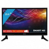 EMMITS Televisor 23.8'' D-led DVB-T2 Android 11 12V