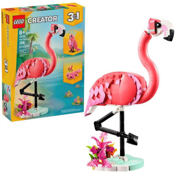 LEGO Creator 3EN1 Fauna Salvaje: Flamenco Rosa 31170