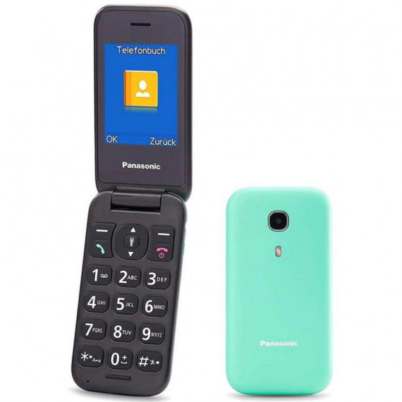 PANASONIC KX-TU400 Teléfono Móvil para Mayores Turquesa