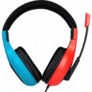 BIGBEN Auriculares Estéreo Gaming Switch Rojo y Azul