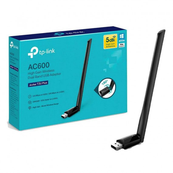 TP-LINK Archer T2U Plus Adaptador USB AC600 Doble Banda